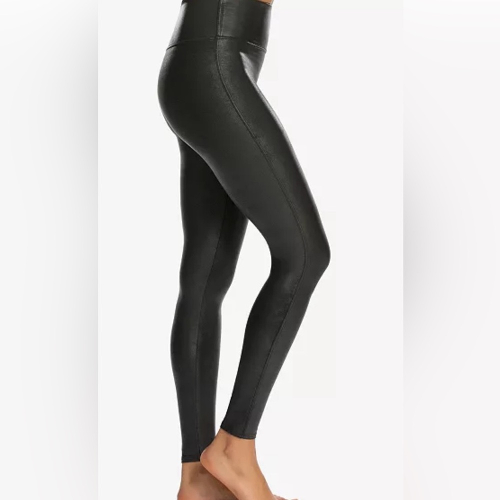 SPANX faux leather leggings.